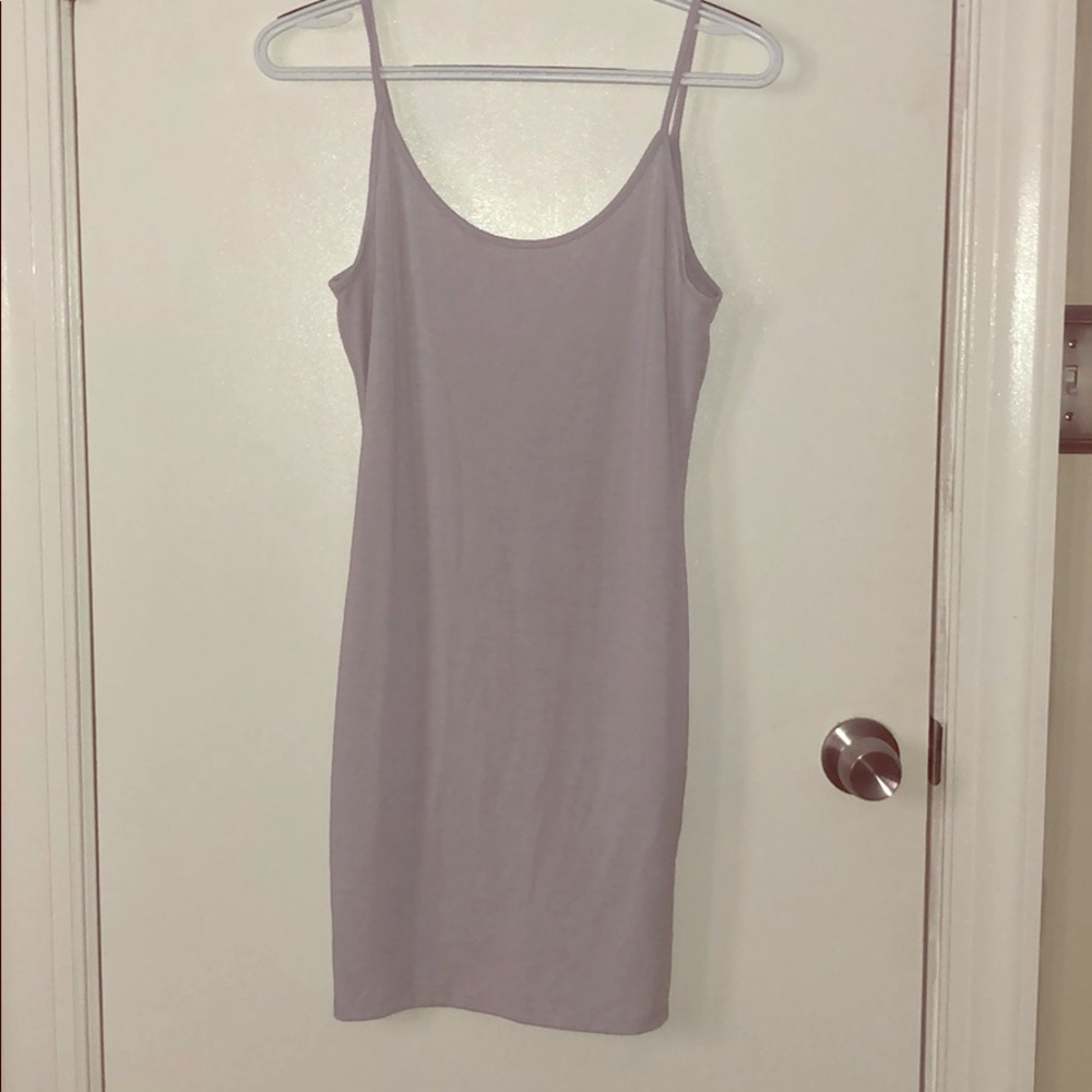 Grey scooped back dress